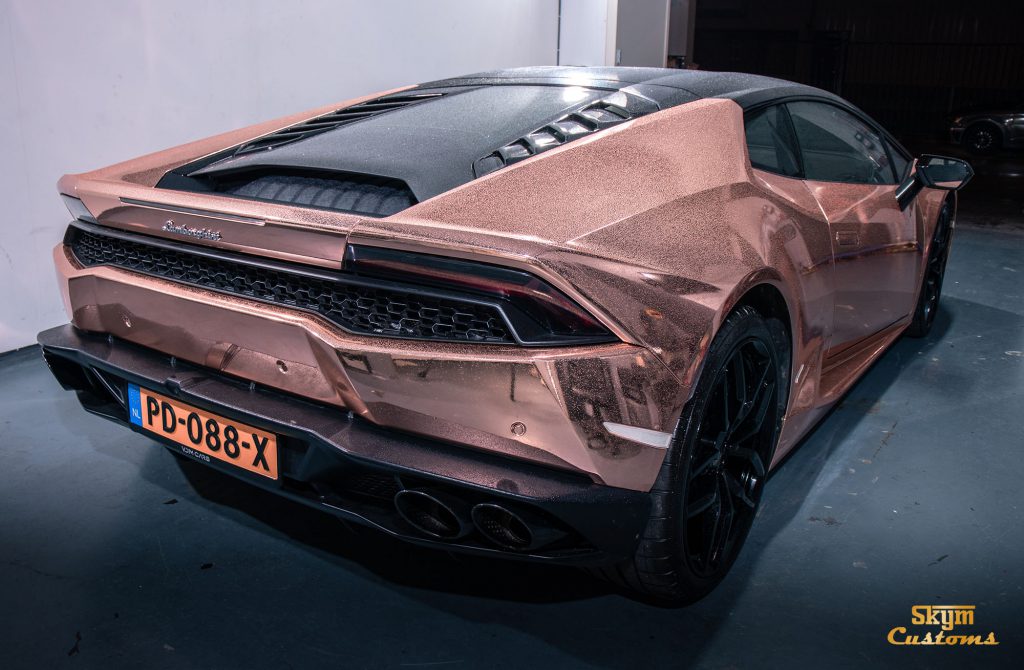 Lamborghini Huracan rose gold chrome - SKYM Customs